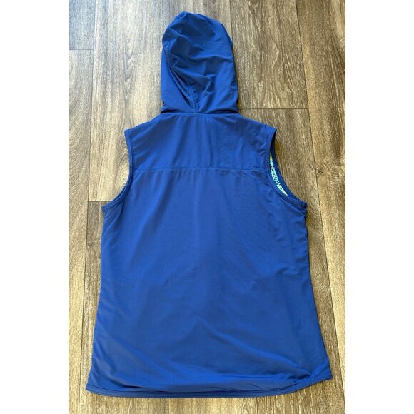 DISNEY PARKS MICKEY MOUSE MOSAIC BLUE HOODED FULL ZIP VEST WOMENS SIZE SMALL ZIP - Picture 5 of 9